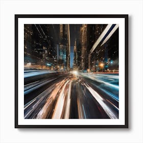 Cityscape At Night 2 Art Print