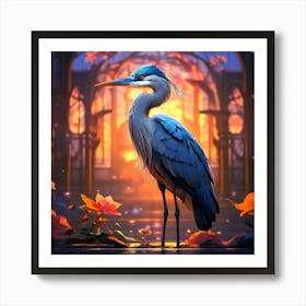 Blue Heron Art Print