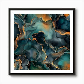 Gilded Marble (4) Art Print