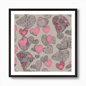 Heart Pattern 4 Art Print
