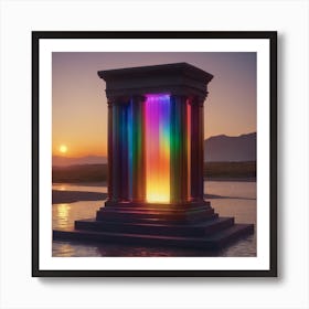 Rainbow Pillar Art Print