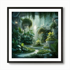 Futuristic Garden 1 Art Print