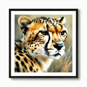 Artistic Picture Of A Cheetah (6) Art Print