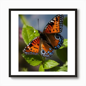 Butterfly With Blue Eyes Art Print