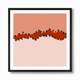 Abstract Red And Black Art Print