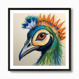 Peacock 55 Art Print