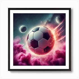 Soccer Ball In The Sky Art Print