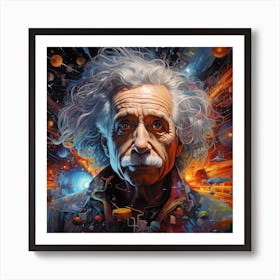 Albert Einstein 4 Art Print