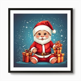 Santa Claus With Gifts Art Print