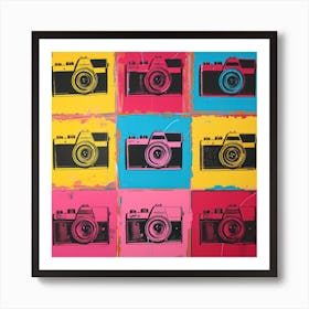 Vintage Camera Pop Art 2 Art Print