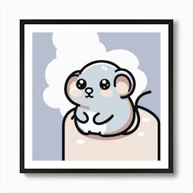 Kawaii Mouse Art Print