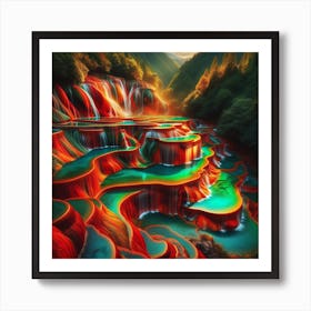 Green and red Art Print