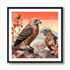 Bird In Nature Red Tailed Hawk 3 Art Print