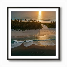 Sunset At The Beach 1 Art Print