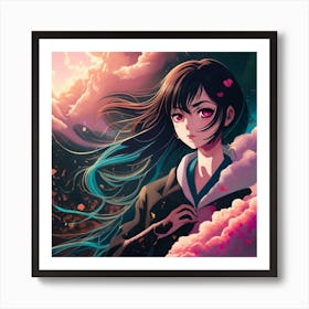 Un Lente De Fondo Con Humo De Colores 1 Art Print