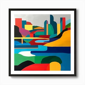 Abstract Park Collection Gas Works Park Seattle 1 Art Print