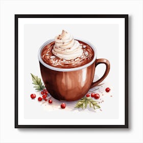 Hot Chocolate With Whipped Cream 2 Art Print