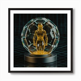 Man In A Glass Ball Art Print