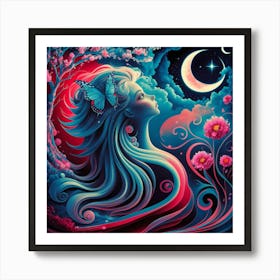 A Captivating Abstract Painting Featuring A Styliz 4f5qsbscr0yo0skl8ww70w Rf8u3cpls56ihtdr6pzxaq Poster