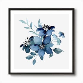 Blue Flowers Art Print