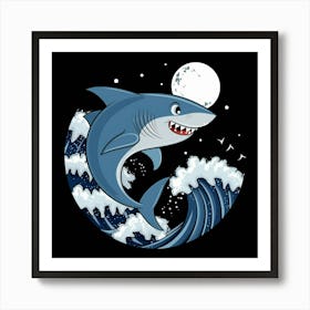 Shark In The Ocean Art Print