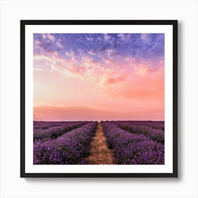 Beauty of flowers with cloudsin the sky  Art Print