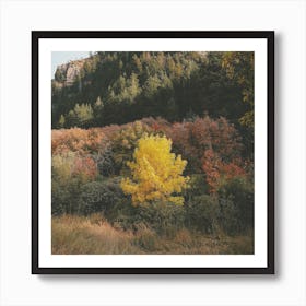 Yellow Forest Tree Art Print