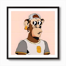 Monkey With Hat Art Print