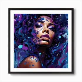 Blues And Purples Art Print