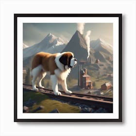 St Bernard 36 Art Print