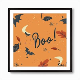 Halloween Background orange Art Print