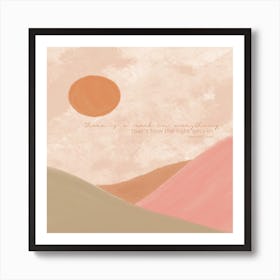 Sun And Mountains Leonard Cohen Square Art Print