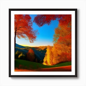 Autumn Trees Art Print