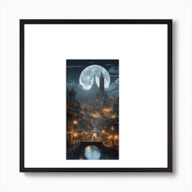 Moonlight City Art Print