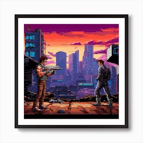 Armadiler Terminator Vs Remove Fight In The City With Guns 1990 685de35a 4733 4f41 A98e 6b1676d8a916 Art Print