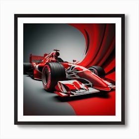 Red Racing Car Art Print