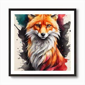 Fox Painting 1 Art Print