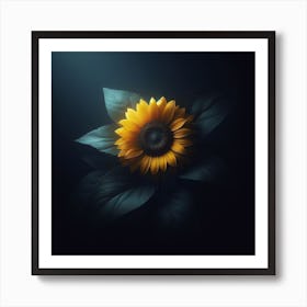 Sunflower Wallpaper Art Print