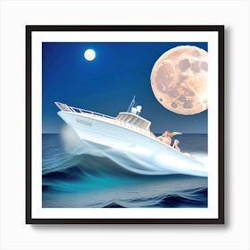 Moonlight Cruise 23 Art Print