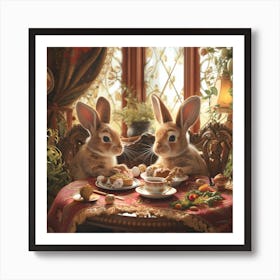 Easter Bunnies Art Print