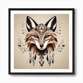 Tribal Fox Art Print