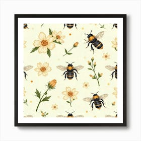 William Morris Bee Vintage Art Print (1) Art Print