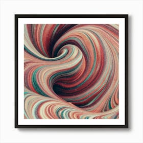 Close-up of colorful wave of tangled paint abstract art 17 Art Print