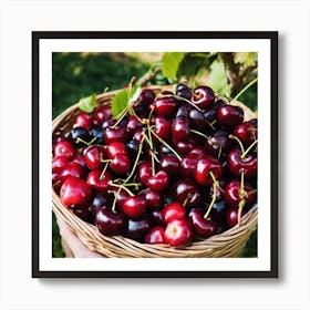 Cherry In A Basket Art Print