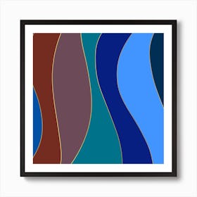 Abstract Wavy Lines Art Print