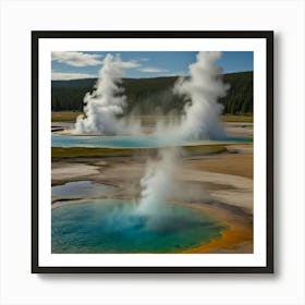 Yellowstone Geyser Art Print