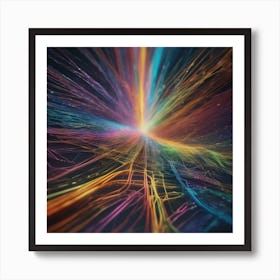 Abstract Colorful Space Background Art Print