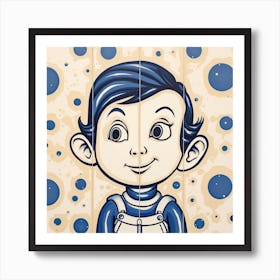 Astro Boy Cartoon Delft Tile Illustration 1 Affiche