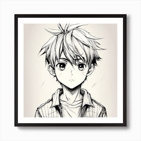 Manga Boy Art Print