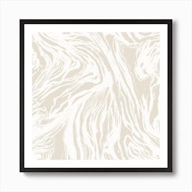 Marble Nude Square Art Print